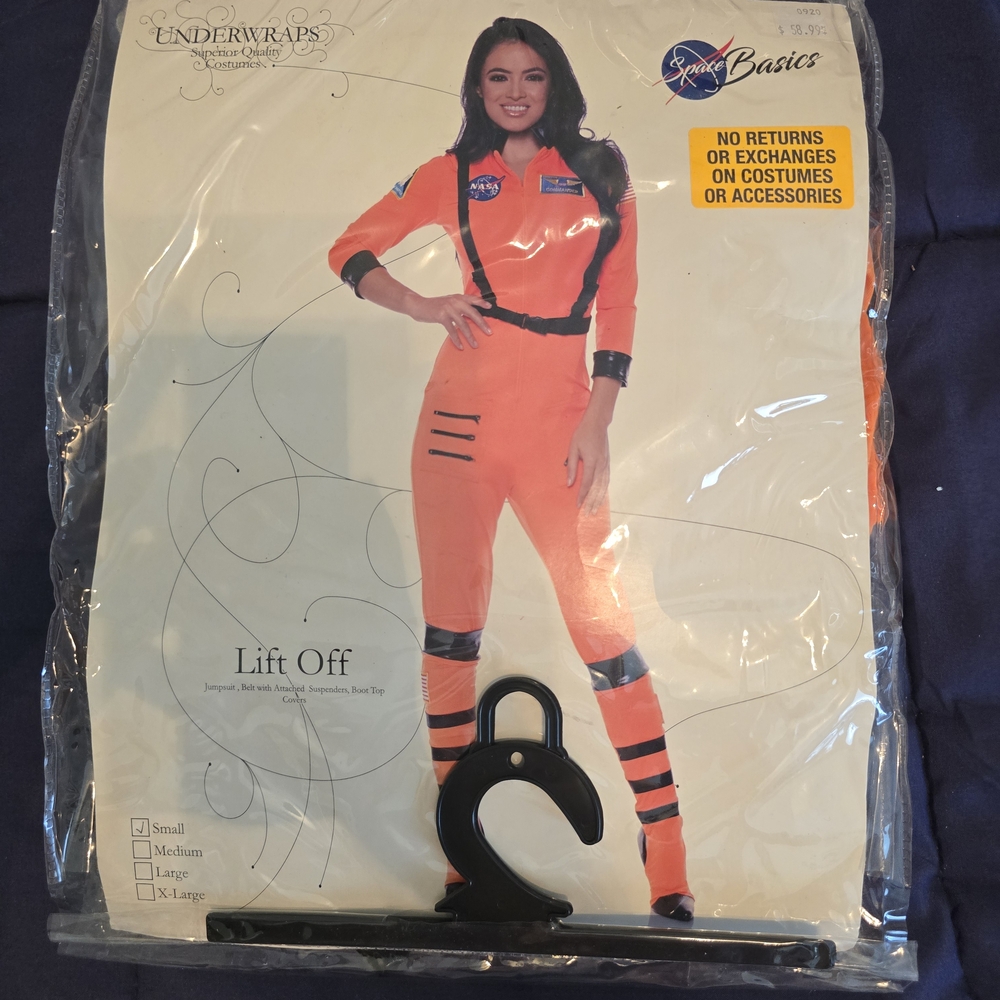 Orange Astronaut Costume Jumpsuit